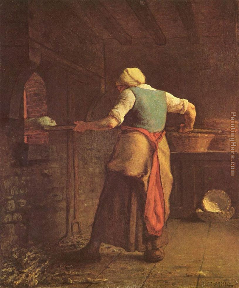 Jean Francois Millet Woman Baking Bread